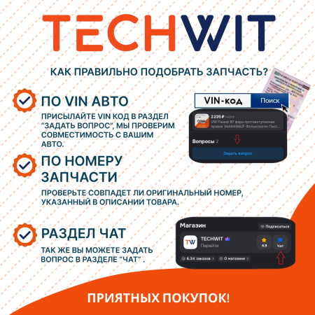 Haval F7 I молдинг бампера заднего Прав. 2804136XKQ00A Хавал F7 I 2018-2022 TECHWIT